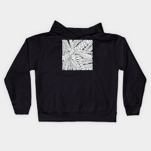 Black and White Squiggle Cyclone Kids Hoodie